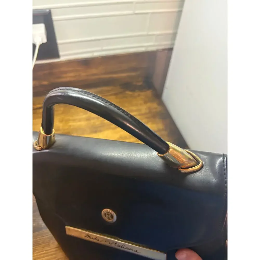 Moda‎ Italiana Black Handbag - Picture 6 of 8